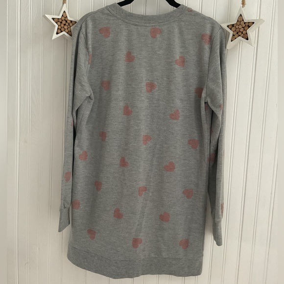 Gray🧡Heart Patterned Women's Robe - Picture 2 of 3